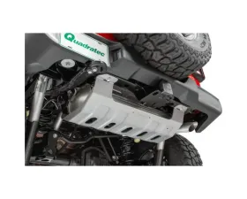 Quadratec Aluminum Modular Muffler Skid Plate Silver Jeep Wrangler 2018-2021